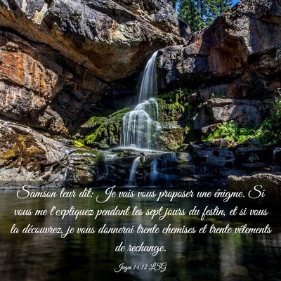 Picture 03 - Juges 14:12 LSG - Samson leur dit: Je vais vous proposer une - Bible Verse Picture