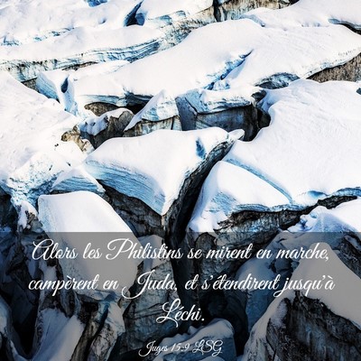 Picture 03 - Juges 15:9 LSG - Alors les Philistins se mirent en marche, - Bible Verse Picture