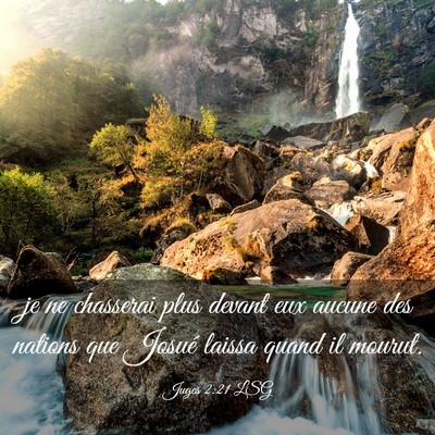 Picture 03 - Juges 2:21 LSG - je ne chasserai plus devant eux aucune des - Bible Verse Picture
