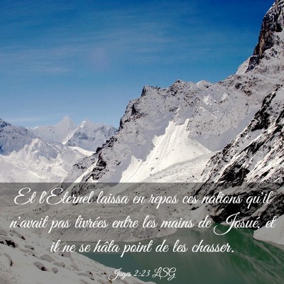 Picture 03 - Juges 2:23 LSG - Et l'Eternel laissa en repos ces nations qu'il - Bible Verse Picture