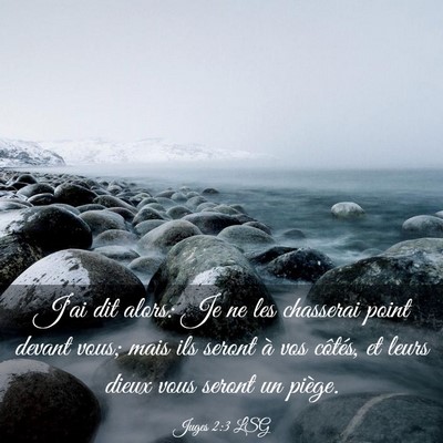 Picture 03 - Juges 2:3 LSG - J'ai dit alors: Je ne les chasserai point devant - Bible Verse Picture