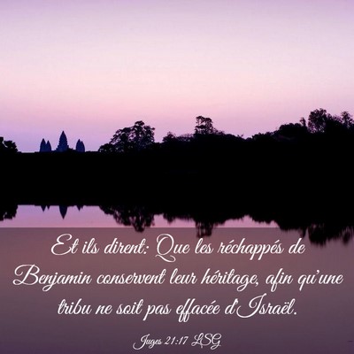 Picture 03 - Juges 21:17 LSG - Et ils dirent: Que les réchappés de Benjamin - Bible Verse Picture