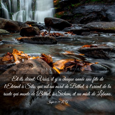 Picture 03 - Juges 21:19 LSG - Et ils dirent: Voici, il y a chaque année une - Bible Verse Picture