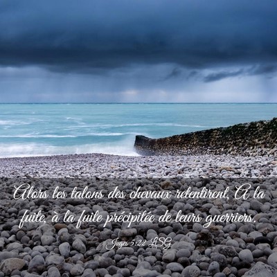 Picture 03 - Juges 5:22 LSG - Alors les talons des chevaux retentirent, A la - Bible Verse Picture