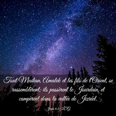 Picture 03 - Juges 6:33 LSG - Tout Madian, Amalek et les fils de l'Orient, se - Bible Verse Picture