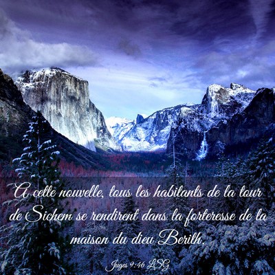 Picture 03 - Juges 9:46 LSG - A cette nouvelle, tous les habitants de la tour - Bible Verse Picture