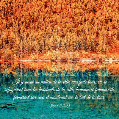 Picture 03 - Juges 9:51 LSG - Il y avait au milieu de la ville une forte tour, - Bible Verse Picture