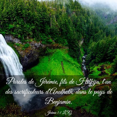 Picture 03 - Jérémie 1:1 LSG - Paroles de Jérémie, fils de Hilkija, l'un des - Bible Verse Picture