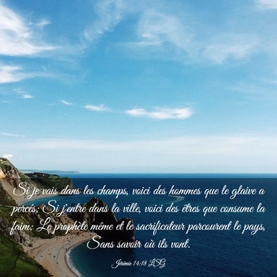 Picture 03 - Jérémie 14:18 LSG - Si je vais dans les champs, voici des hommes que - Bible Verse Picture