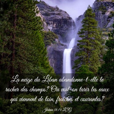 Picture 03 - Jérémie 18:14 LSG - La neige du Liban abandonne-t-elle le rocher des - Bible Verse Picture