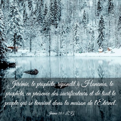 Picture 03 - Jérémie 28:5 LSG - Jérémie, le prophète, répondit à Hanania, le - Bible Verse Picture