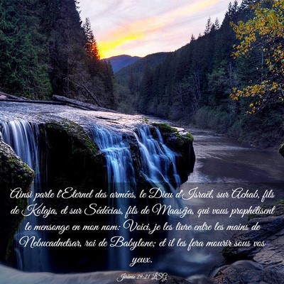 Picture 03 - Jérémie 29:21 LSG - Ainsi parle l'Eternel des armées, le Dieu - Bible Verse Picture
