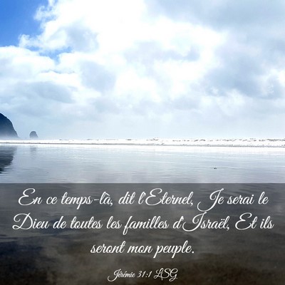 Picture 03 - Jérémie 31:1 LSG - En ce temps-là, dit l'Eternel, Je serai le Dieu - Bible Verse Picture