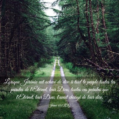 Picture 03 - Jérémie 43:1 LSG - Lorsque Jérémie eut achevé de dire à tout le - Bible Verse Picture