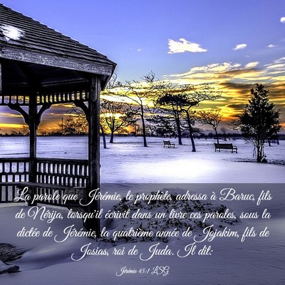 Picture 03 - Jérémie 45:1 LSG - La parole que Jérémie, le prophète, adressa à - Bible Verse Picture