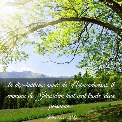Picture 03 - Jérémie 52:29 LSG - la dix-huitième année de Nebucadnetsar, il - Bible Verse Picture
