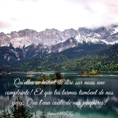 Picture 03 - Jérémie 9:18 LSG - Qu'elles se hâtent de dire sur nous une - Bible Verse Picture