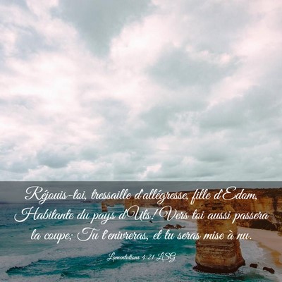 Picture 03 - Lamentations 4:21 LSG - Réjouis-toi, tressaille d'allégresse, fille - Bible Verse Picture