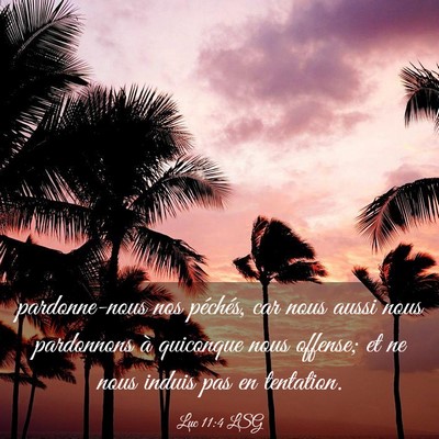 Picture 03 - Luc 11:4 LSG - pardonne-nous nos péchés, car nous aussi nous - Bible Verse Picture
