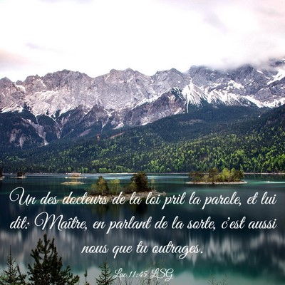 Picture 03 - Luc 11:45 LSG - Un des docteurs de la loi prit la parole, et lui - Bible Verse Picture