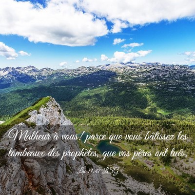 Picture 03 - Luc 11:47 LSG - Malheur à vous! parce que vous bâtissez les - Bible Verse Picture