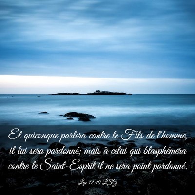 Picture 03 - Luc 12:10 LSG - Et quiconque parlera contre le Fils de l'homme, - Bible Verse Picture
