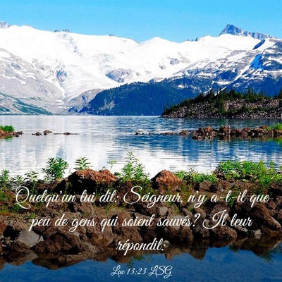 Picture 03 - Luc 13:23 LSG - Quelqu'un lui dit: Seigneur, n'y a-t-il que peu - Bible Verse Picture