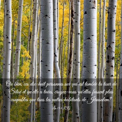 Picture 03 - Luc 13:4 LSG - Ou bien, ces dix-huit personnes sur qui est - Bible Verse Picture