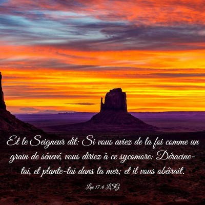 Picture 03 - Luc 17:6 LSG - Et le Seigneur dit: Si vous aviez de la foi comme - Bible Verse Picture