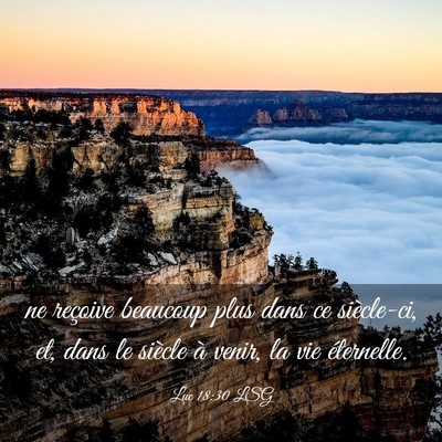 Picture 03 - Luc 18:30 LSG - ne reçoive beaucoup plus dans ce siècle-ci, et, - Bible Verse Picture