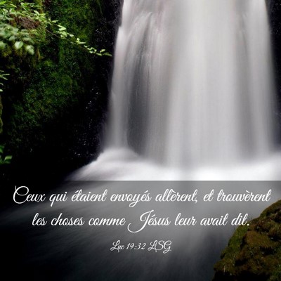 Picture 03 - Luc 19:32 LSG - Ceux qui étaient envoyés allèrent, et - Bible Verse Picture