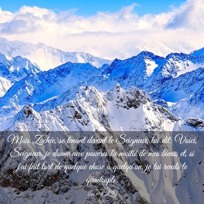 Picture 03 - Luc 19:8 LSG - Mais Zachée, se tenant devant le Seigneur, lui - Bible Verse Picture