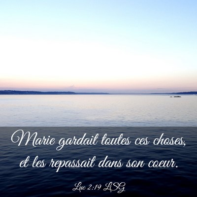 Picture 03 - Luc 2:19 LSG - Marie gardait toutes ces choses, et les repassait - Bible Verse Picture