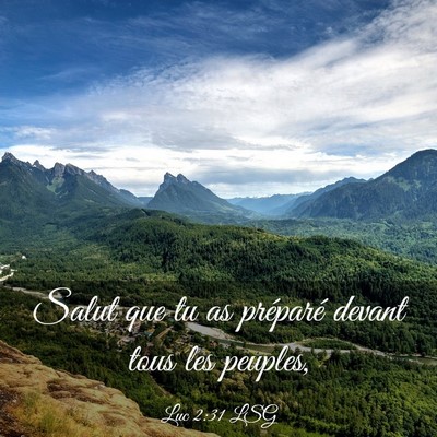 Picture 03 - Luc 2:31 LSG - Salut que tu as préparé devant tous les - Bible Verse Picture
