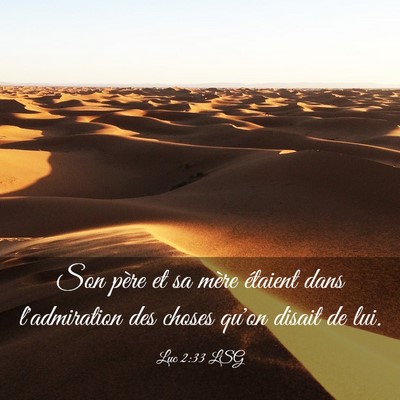 Picture 03 - Luc 2:33 LSG - Son père et sa mère étaient dans l'admiration - Bible Verse Picture