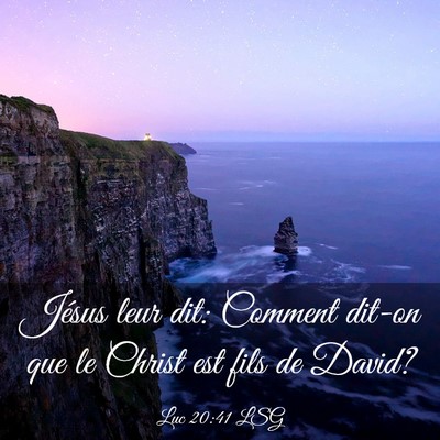 Picture 03 - Luc 20:41 LSG - Jésus leur dit: Comment dit-on que le Christ est - Bible Verse Picture