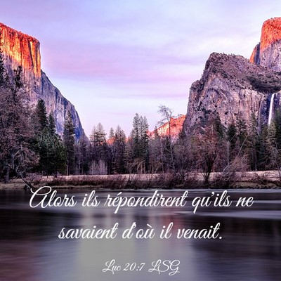 Picture 03 - Luc 20:7 LSG - Alors ils répondirent qu'ils ne savaient d'où - Bible Verse Picture