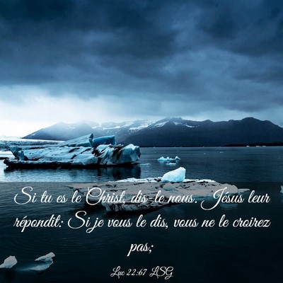 Picture 03 - Luc 22:67 LSG - Si tu es le Christ, dis-le nous. Jésus leur - Bible Verse Picture