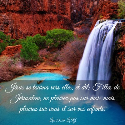 Picture 03 - Luc 23:28 LSG - Jésus se tourna vers elles, et dit: Filles de - Bible Verse Picture