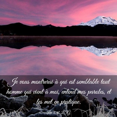Picture 03 - Luc 6:47 LSG - Je vous montrerai à qui est semblable tout homme - Bible Verse Picture