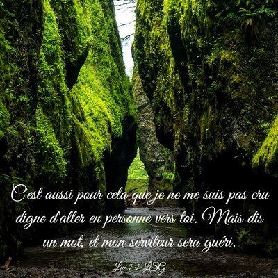 Picture 03 - Luc 7:7 LSG - C'est aussi pour cela que je ne me suis pas cru - Bible Verse Picture