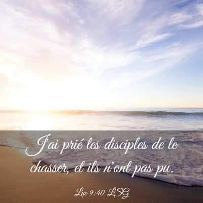 Picture 03 - Luc 9:40 LSG - J'ai prié tes disciples de le chasser, et ils - Bible Verse Picture