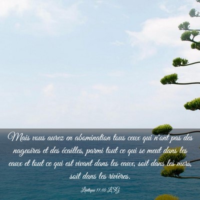Picture 03 - Lévitique 11:10 LSG - Mais vous aurez en abomination tous ceux qui - Bible Verse Picture