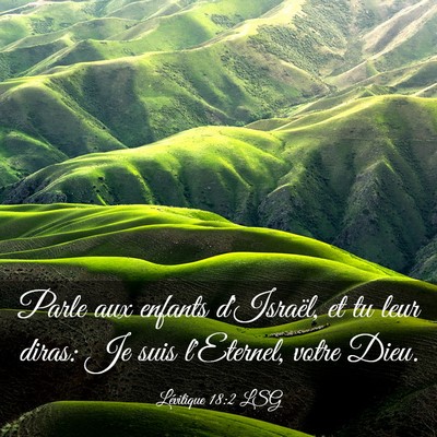 Picture 03 - Lévitique 18:2 LSG - Parle aux enfants d'Israël, et tu leur diras: Je - Bible Verse Picture