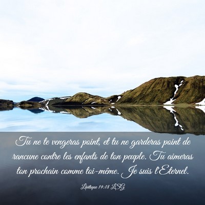 Picture 03 - Lévitique 19:18 LSG - Tu ne te vengeras point, et tu ne garderas point - Bible Verse Picture