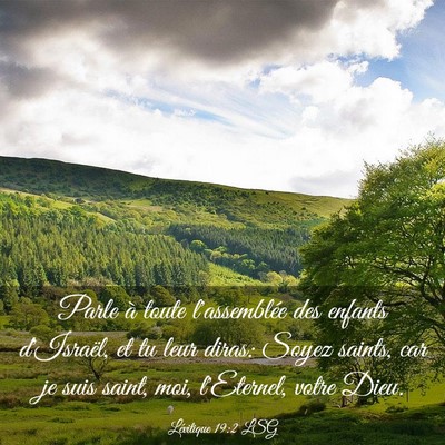 Picture 03 - Lévitique 19:2 LSG - Parle à toute l'assemblée des enfants - Bible Verse Picture