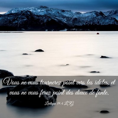 Picture 03 - Lévitique 19:4 LSG - Vous ne vous tournerez point vers les idoles, et - Bible Verse Picture