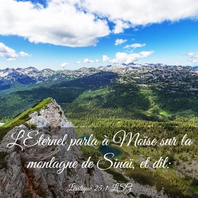 Picture 03 - Lévitique 25:1 LSG - L'Eternel parla à Moïse sur la montagne de - Bible Verse Picture