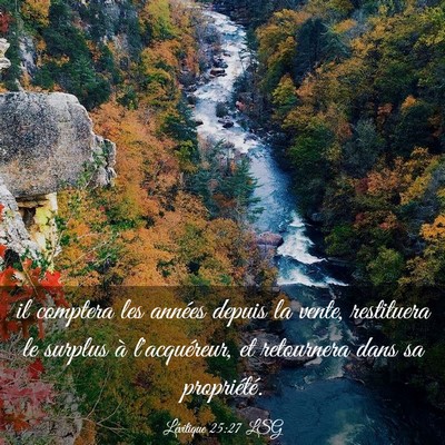 Picture 03 - Lévitique 25:27 LSG - il comptera les années depuis la vente, - Bible Verse Picture