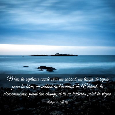 Picture 03 - Lévitique 25:4 LSG - Mais la septième année sera un sabbat, un temps - Bible Verse Picture